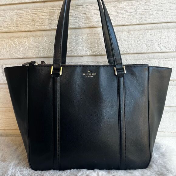 kate spade Handbags - KATE SPADE Black XL Leila Wellesley Laptop Work Travel Tote Shoulder Bag